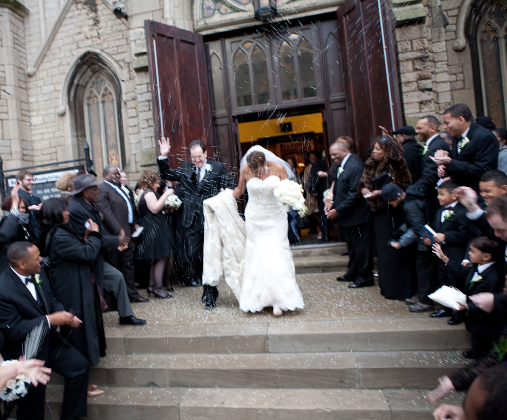 Monique & James at Fort Street Presbyterian Church Detroit MI wedding photograph