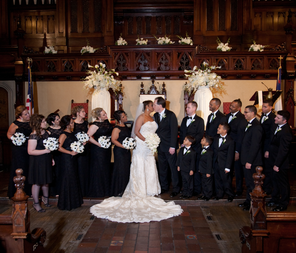 Monique & James at Fort Street Presbyterian Church Detroit MI wedding photograph