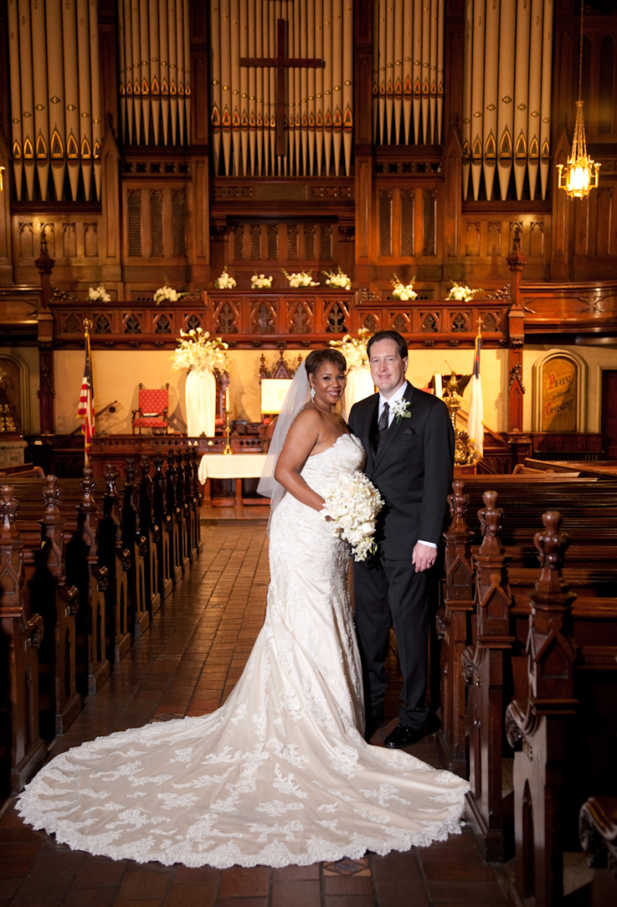 Monique & James at Fort Street Presbyterian Church Detroit MI wedding photograph
