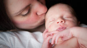 Jackie & Adrian's Newborn Photos from the wedding photograph