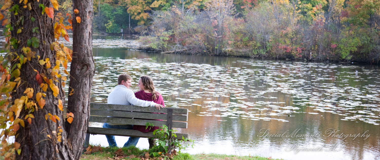 Wilcox Lake Park Plymouth MI engagement photograph