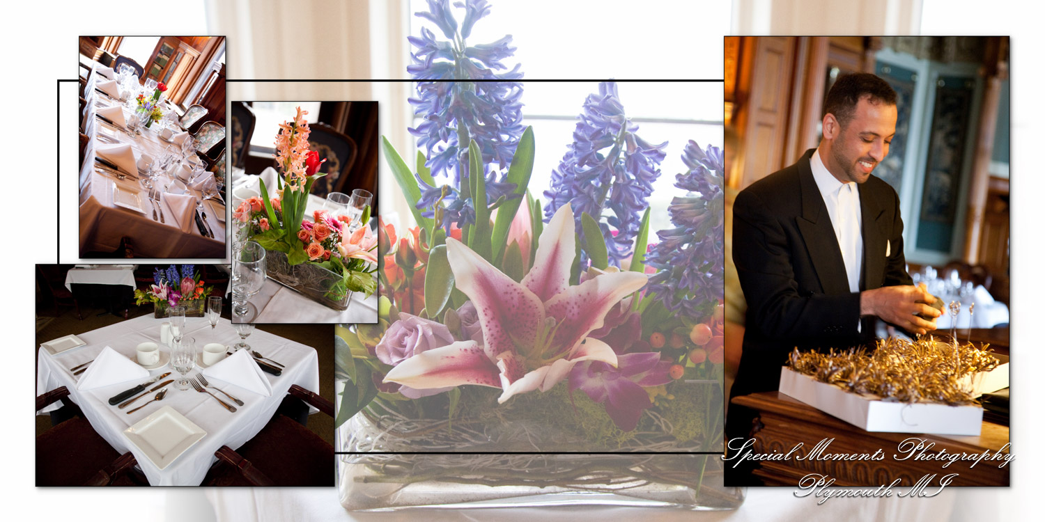 Coffee Table Design - Mark & Nasir at The Whitney Detroit MI wedding album photograph