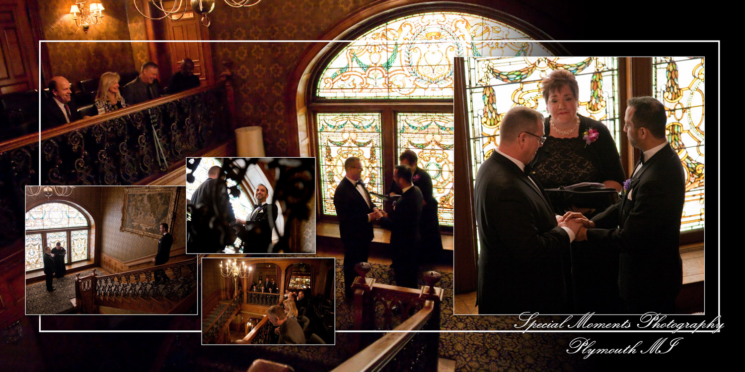 Coffee Table Design - Mark & Nasir at The Whitney Detroit MI wedding album photograph