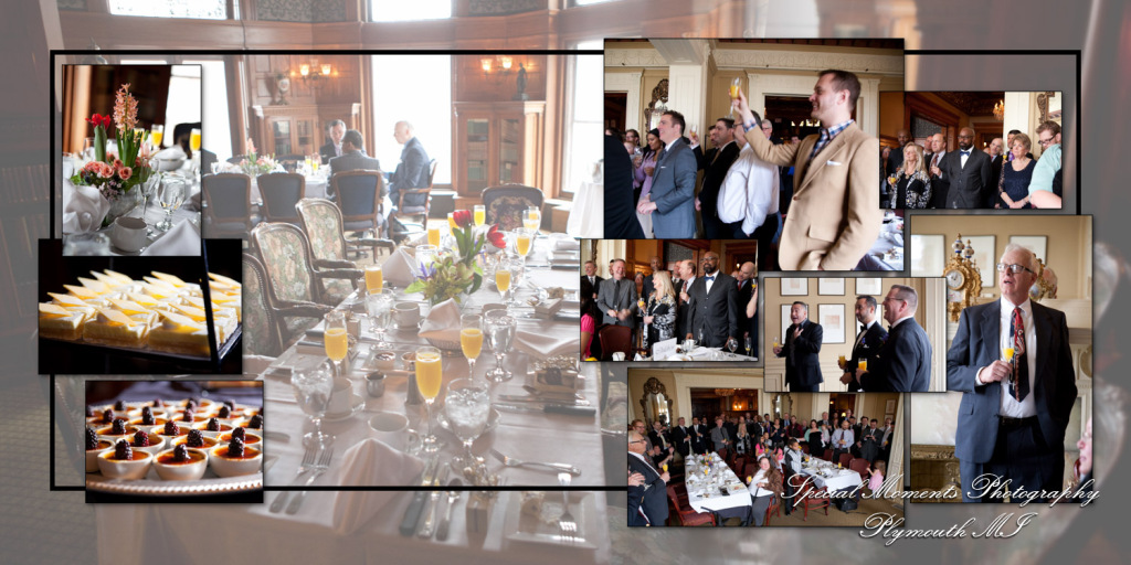 Coffee Table Design - Mark & Nasir at The Whitney Detroit MI wedding album photograph