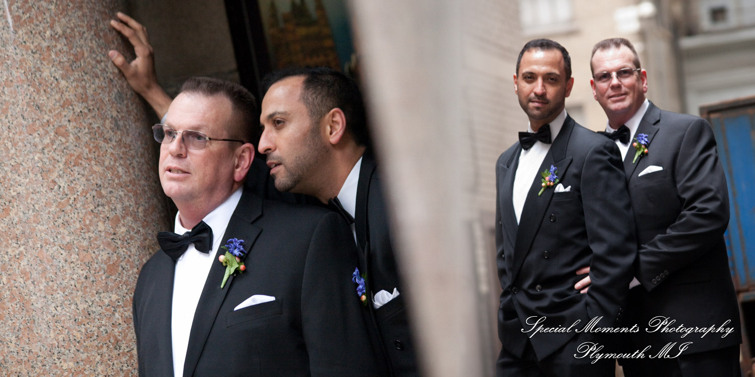 Coffee Table Design - Mark & Nasir at The Whitney Detroit MI wedding album photograph
