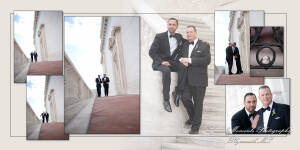 Coffee Table Design - Mark & Nasir at The Whitney Detroit MI wedding album photograph