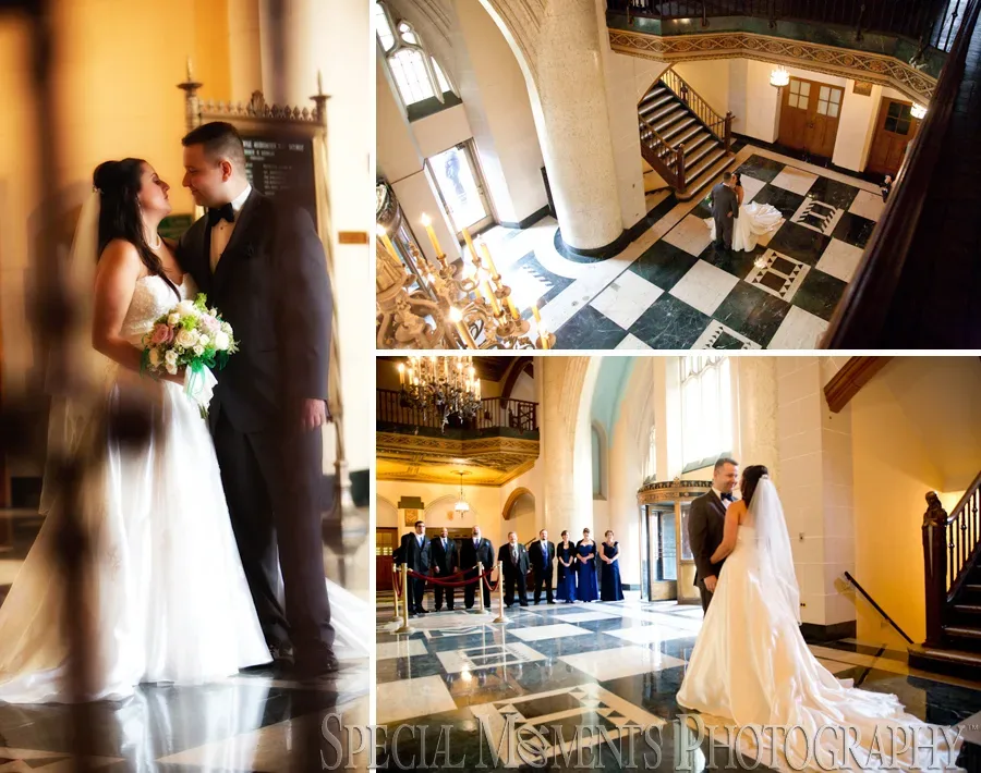 Masonic Temple Detroit MI wedding photograph