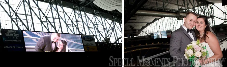Ford Field Detroit MI wedding photograph