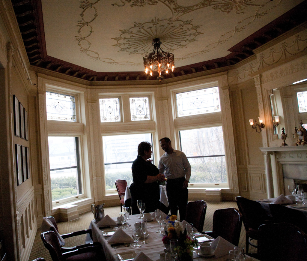 Nasir & Mark at The Whitney Restaurant Detroit LGBTQ wedding photograph