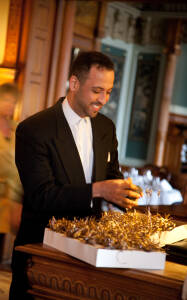 Nasir & Mark at The Whitney Restaurant Detroit LGBTQ wedding photograph