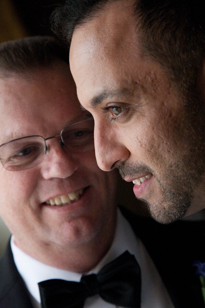 Nasir & Mark at The Whitney Restaurant Detroit LGBTQ wedding photograph