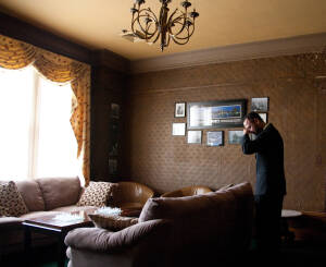 Nasir & Mark at The Whitney Restaurant Detroit LGBTQ wedding photograph