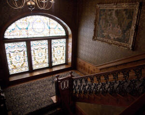 Nasir & Mark at The Whitney Restaurant Detroit LGBTQ wedding photograph