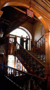 Nasir & Mark at The Whitney Restaurant Detroit LGBTQ wedding photograph