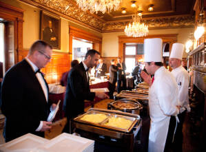 Nasir & Mark at The Whitney Restaurant Detroit LGBTQ wedding photograph