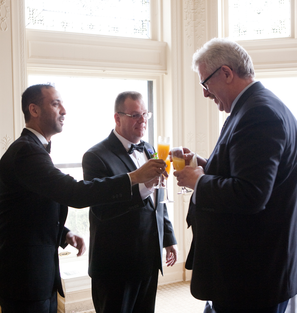 Nasir & Mark at The Whitney Restaurant Detroit LGBTQ wedding photograph