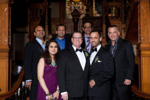 Nasir & Mark at The Whitney Restaurant Detroit LGBTQ wedding photograph