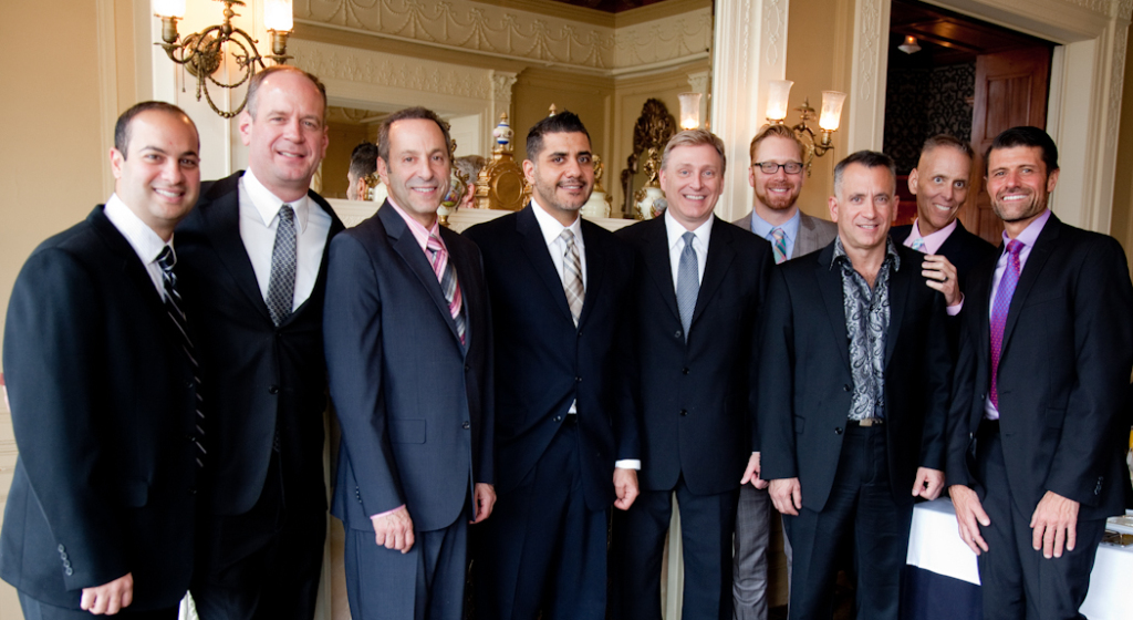 Nasir & Mark at The Whitney Restaurant Detroit LGBTQ wedding photograph