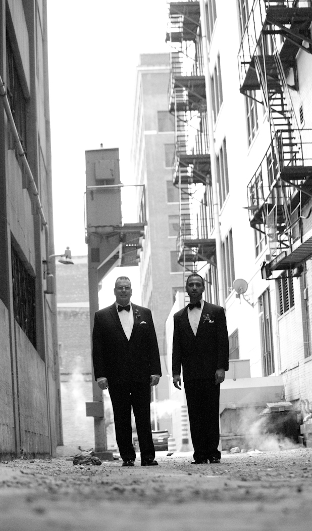 Nasir & Mark at The Whitney Restaurant Detroit LGBTQ wedding photograph