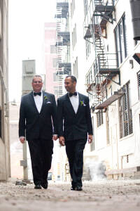 Nasir & Mark at The Whitney Restaurant Detroit LGBTQ wedding photograph