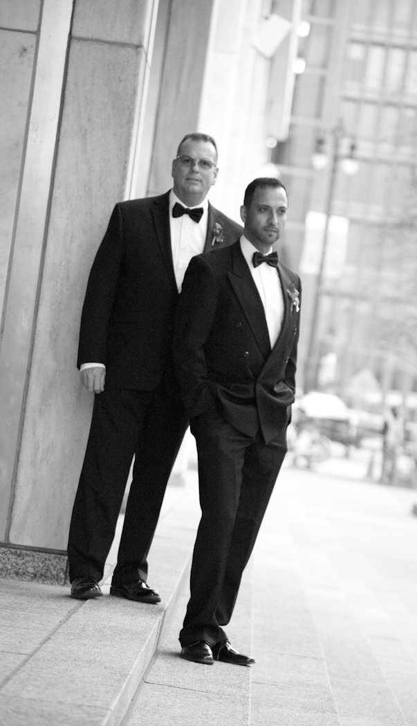 Nasir & Mark at The Whitney Restaurant Detroit LGBTQ wedding photograph