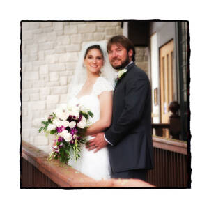 Fine Art Vintage Design - Bart & Katherine at Canterbury Castle Lake Orion MI wedding photograph
