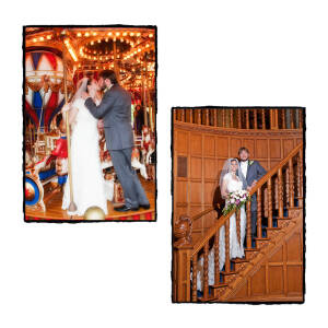 Fine Art Vintage Design - Bart & Katherine at Canterbury Castle Lake Orion MI wedding photograph