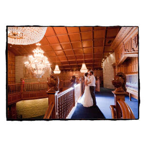 Fine Art Vintage Design - Bart & Katherine at Canterbury Castle Lake Orion MI wedding photograph