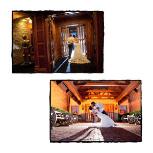 Fine Art Vintage Design - Bart & Katherine at Canterbury Castle Lake Orion MI wedding photograph