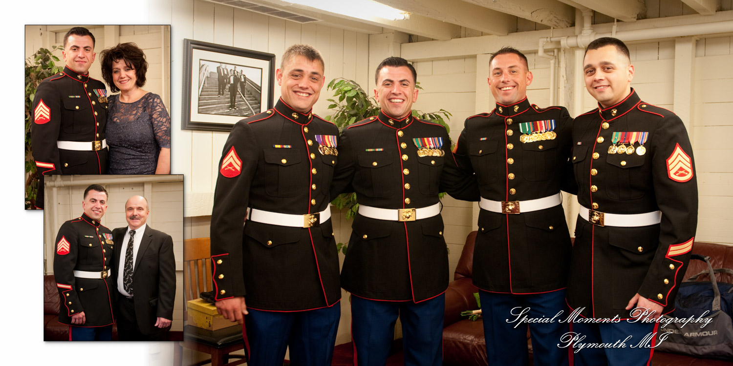 Coffee Table Design - Benjamin & Jennifer at Canterbury Castle Chapel Lake Orion MI wedding album photograph