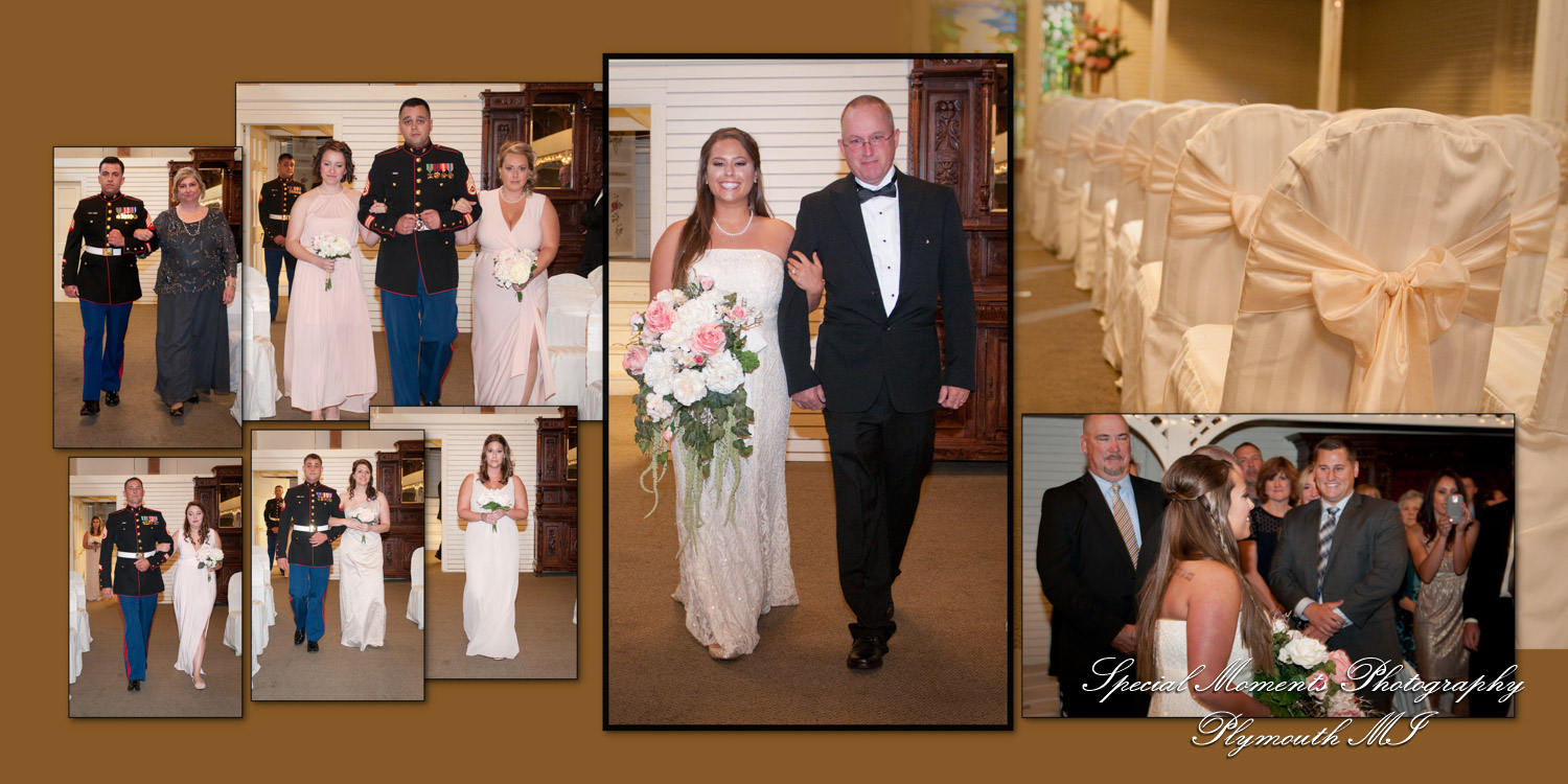 Coffee Table Design - Benjamin & Jennifer at Canterbury Castle Chapel Lake Orion MI wedding album photograph