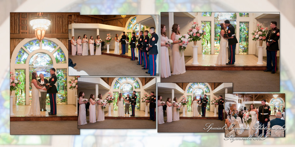 Coffee Table Design - Benjamin & Jennifer at Canterbury Castle Chapel Lake Orion MI wedding album photograph