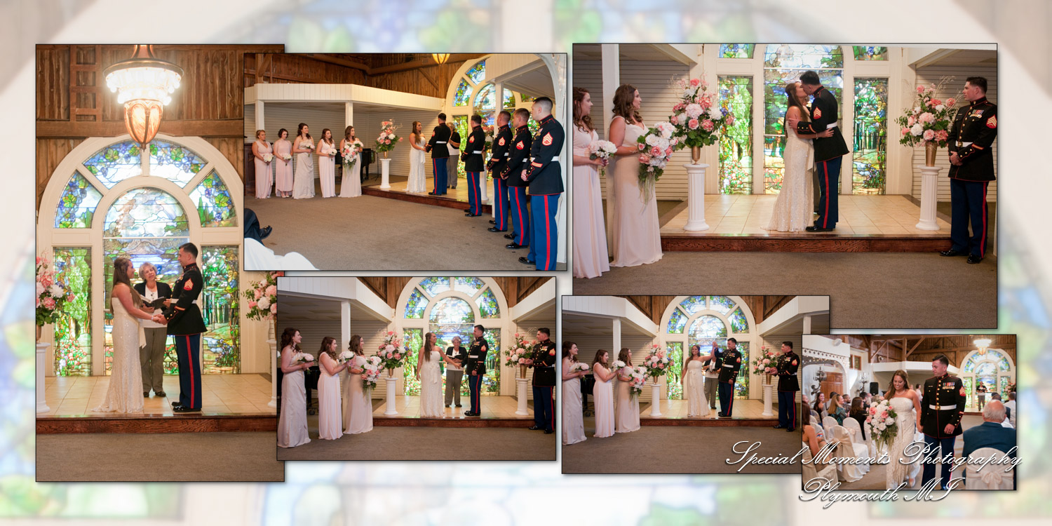 Coffee Table Design - Benjamin & Jennifer at Canterbury Castle Chapel Lake Orion MI wedding album photograph