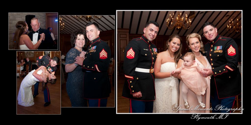 Coffee Table Design - Benjamin & Jennifer at Canterbury Castle Chapel Lake Orion MI wedding album photograph