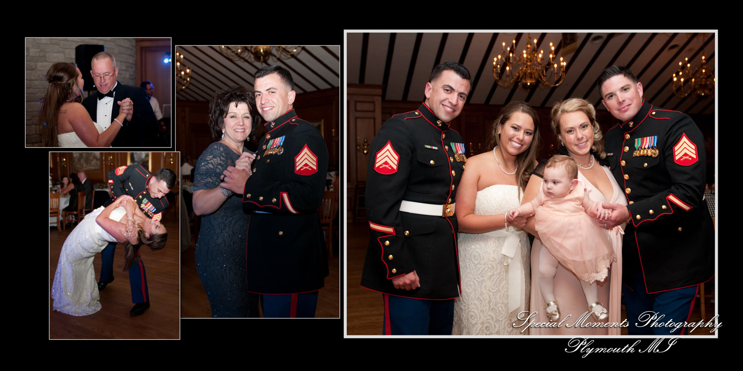 Coffee Table Design - Benjamin & Jennifer at Canterbury Castle Chapel Lake Orion MI wedding album photograph