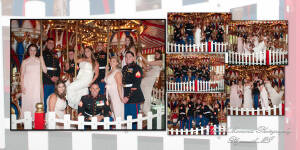 Coffee Table Design - Benjamin & Jennifer at Canterbury Castle Chapel Lake Orion MI wedding album photograph