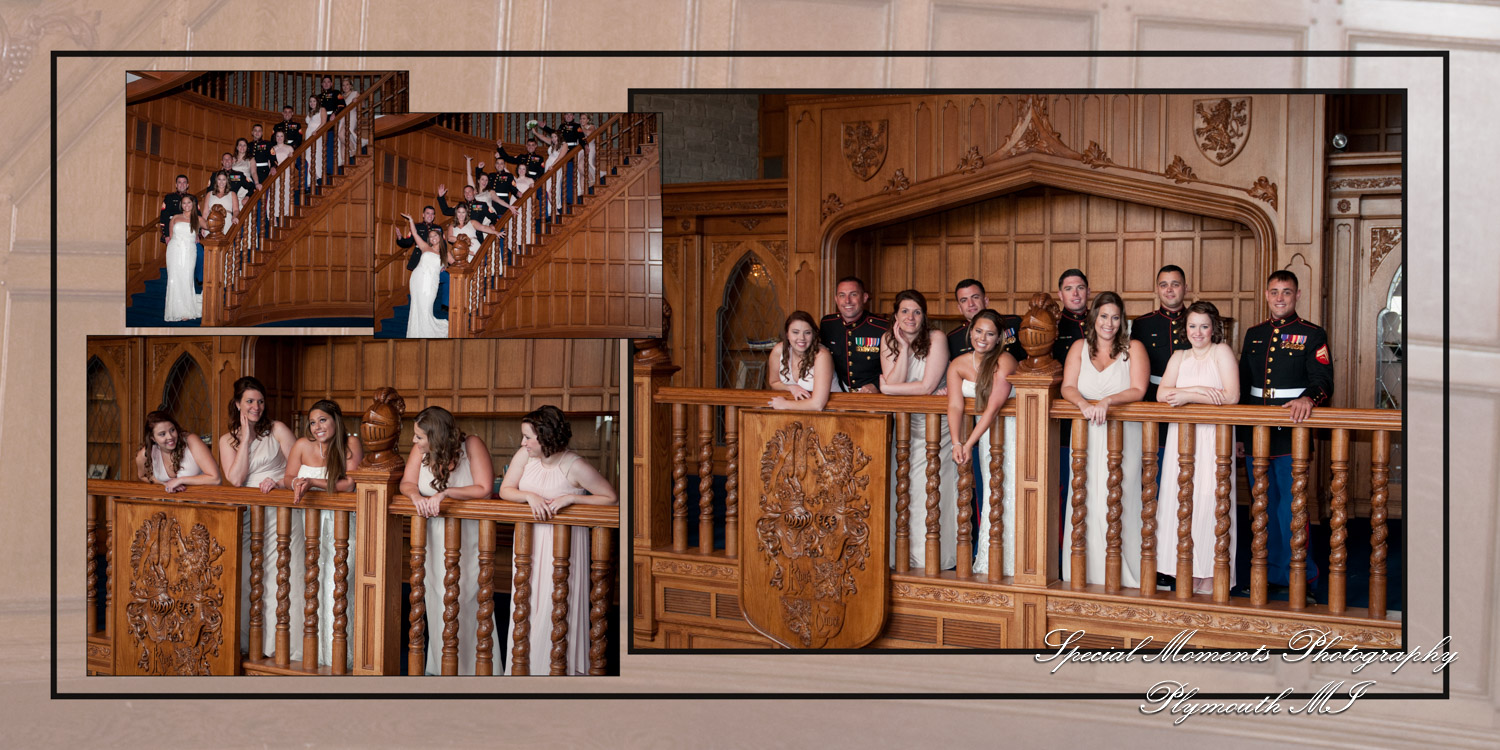 Coffee Table Design - Benjamin & Jennifer at Canterbury Castle Chapel Lake Orion MI wedding album photograph