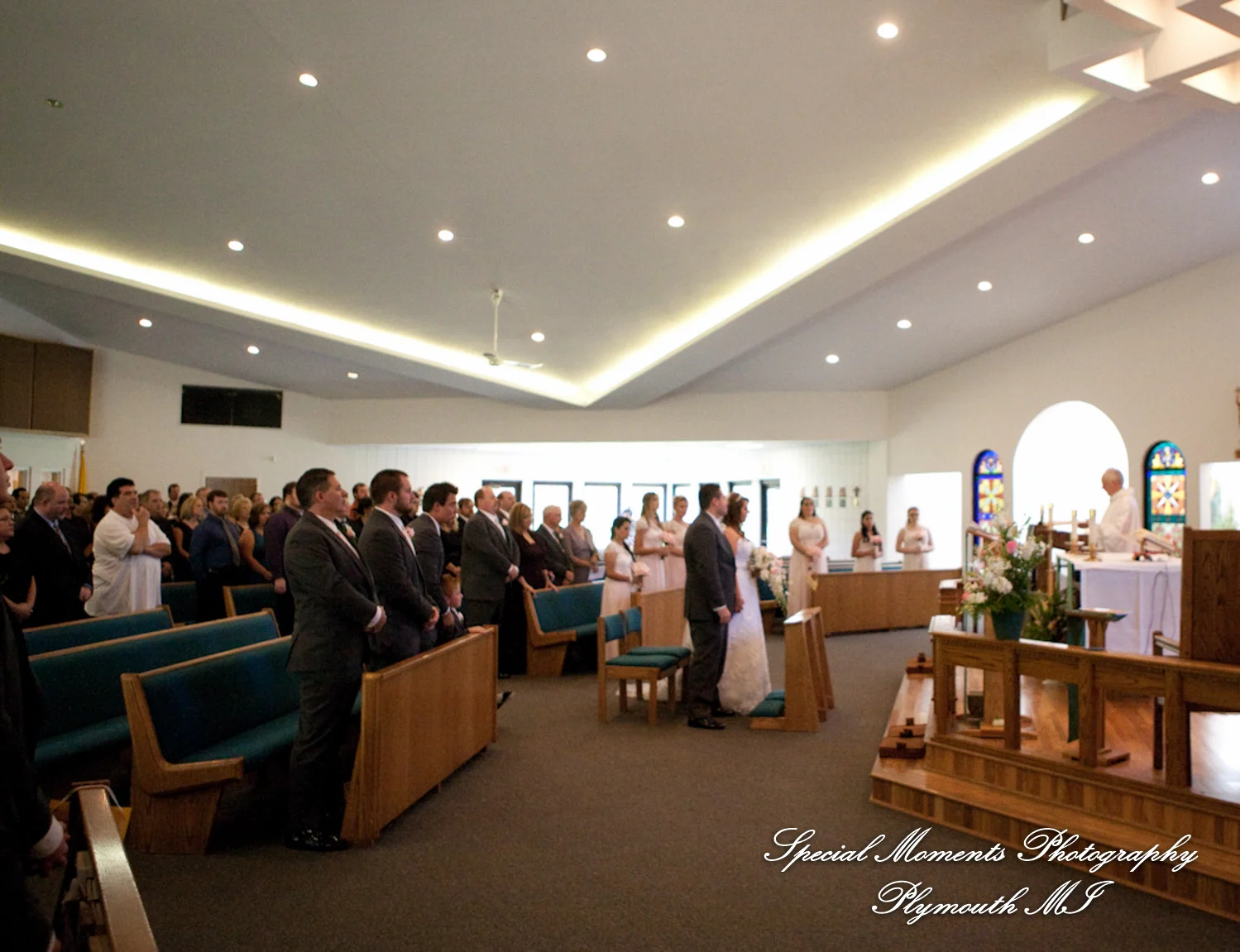 Holy Spirit Roman Catholic Brighton MI wedding photograph