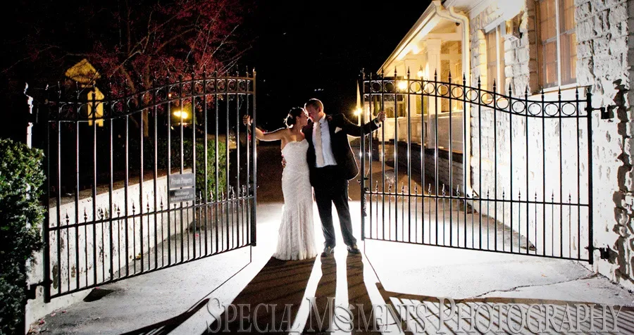 Wellers Saline MI gate wedding photograph
