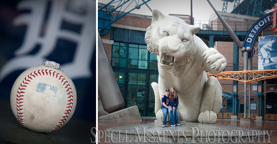 Comerica Park Detroit MI Engagement photograph