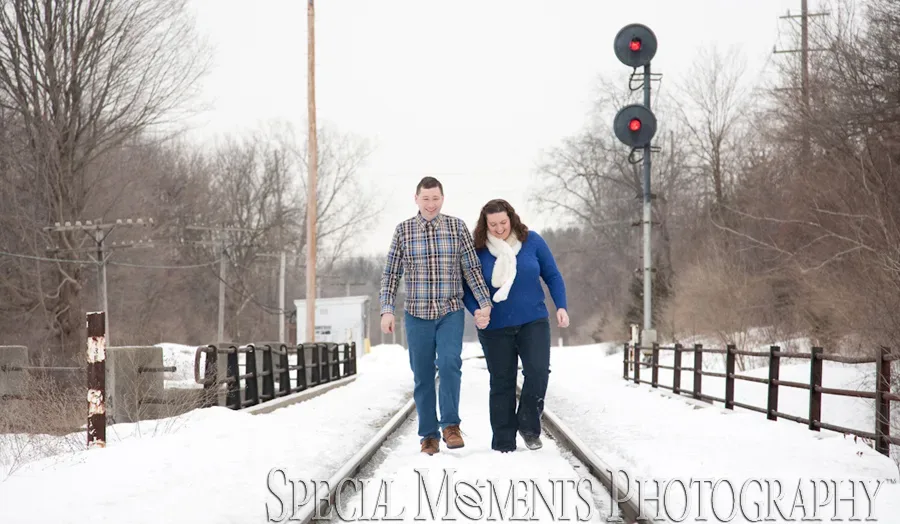Downtown Plymouth MI Engagement photograph