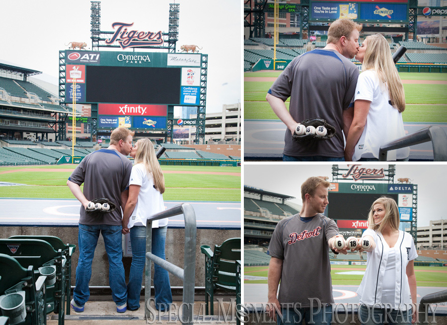 Comerica Park Detroit MI Engagement photograph