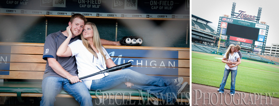 Comerica Park Detroit MI Engagement photograph