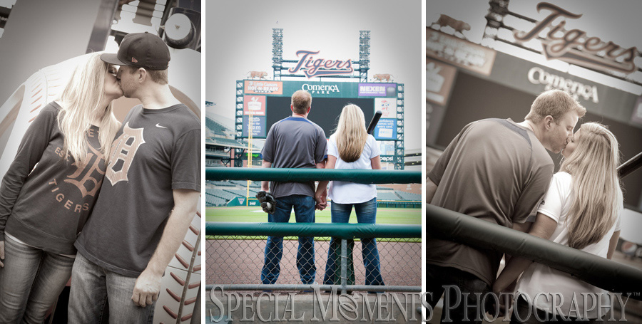 Comerica Park Detroit MI Engagement photograph