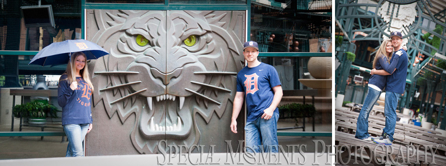 Comerica Park Detroit MI Engagement photograph