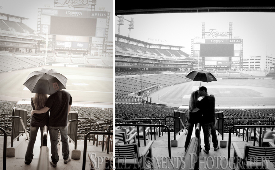 Comerica Park Detroit MI Engagement photograph