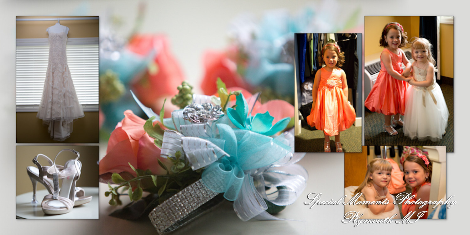 Coffee Table Design - Scott & Melissa at Bay Pointe Inn Shelbyville MI wedding album photography