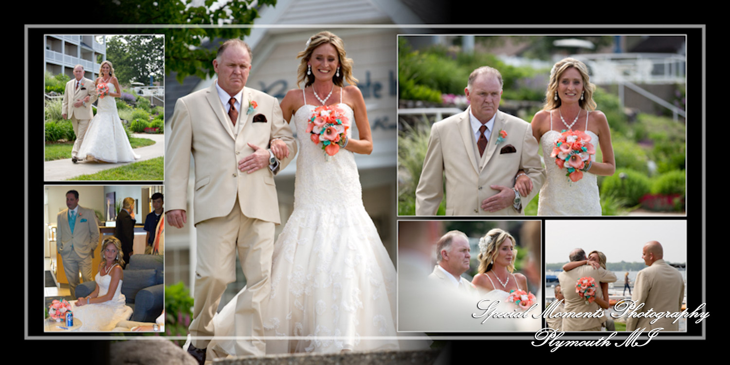 Coffee Table Design - Scott & Melissa at Bay Pointe Inn Shelbyville MI wedding album photography