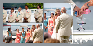 Coffee Table Design - Scott & Melissa at Bay Pointe Inn Shelbyville MI wedding album photography