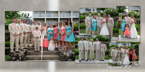 Coffee Table Design - Scott & Melissa at Bay Pointe Inn Shelbyville MI wedding album photography